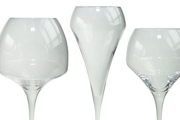 Range of 'open-up' glassware for hire