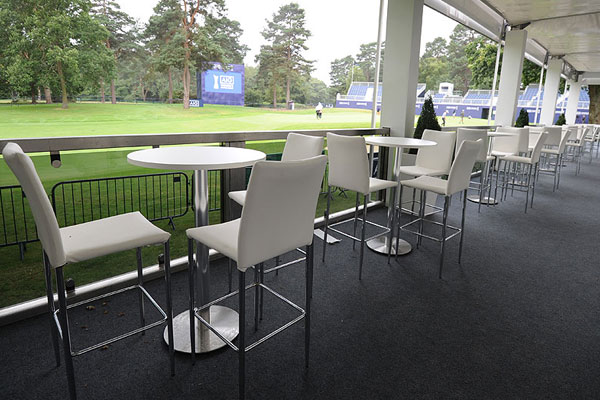 Outdoor hospitality area event furniture hire