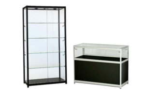 Hire exhibition glass showcases