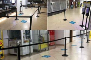 Social distancing temporary equipment rental