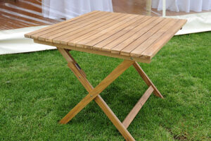 Square hardwood folding tables