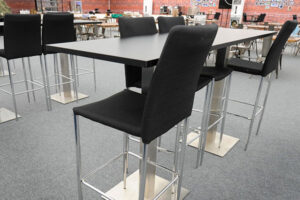 Stylish furniture hire for informal dining spaces
