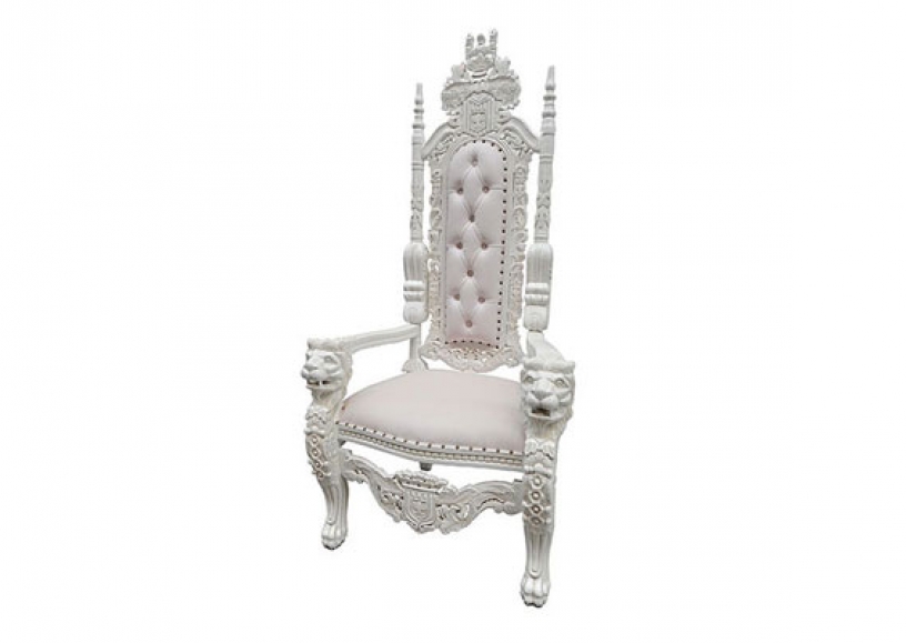 White lion throne chair hire