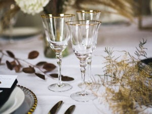 wine glasses hire london