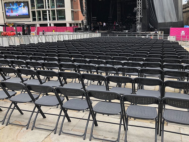 deluxe folding chairs for fan zones