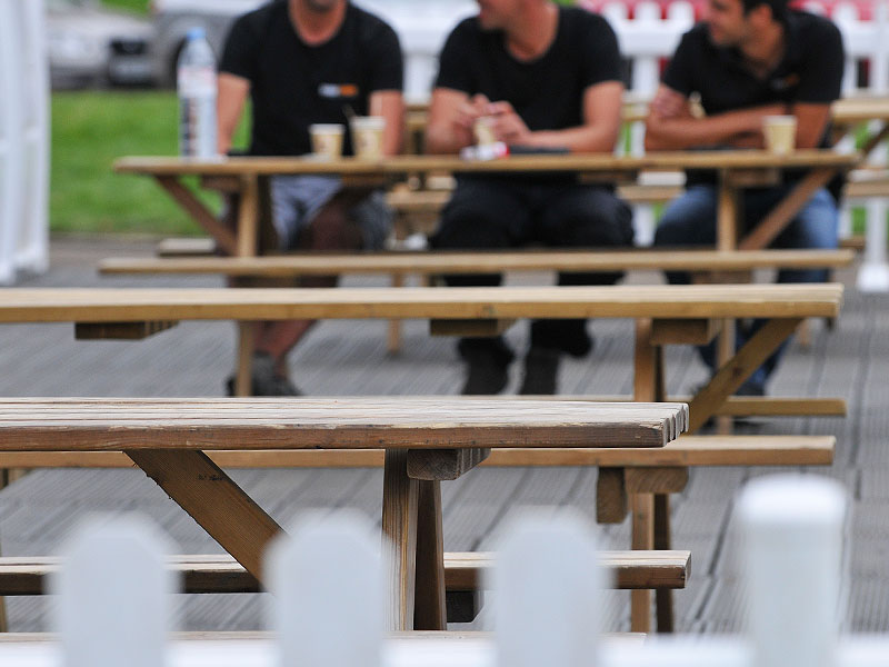 picnic bench hire for fan zones