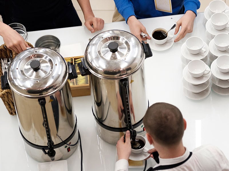 beverage catering for visitors at open days