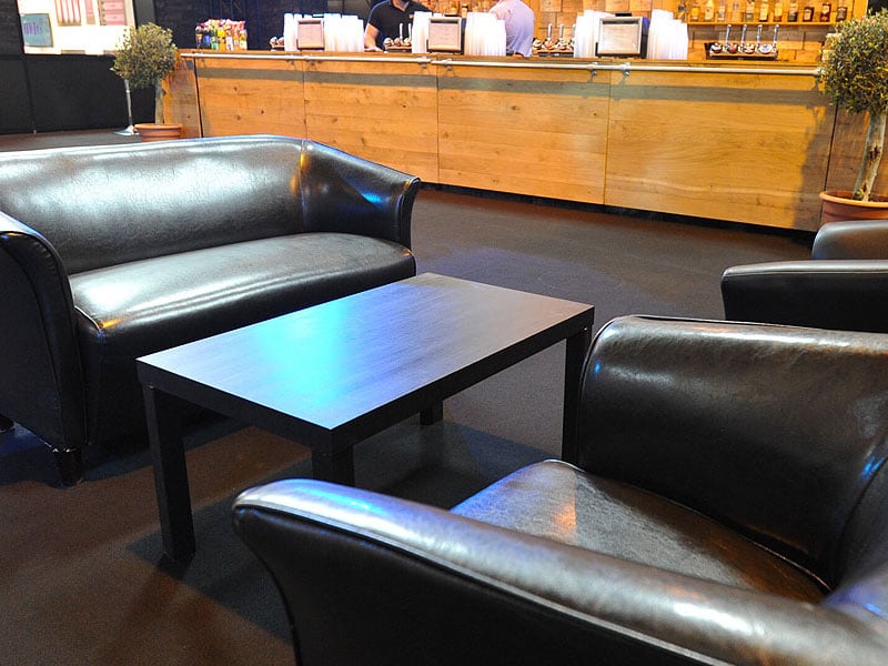 Creating comfortable reception areas with our coffee table hire range