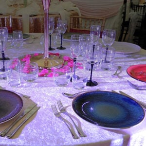 Coloured Crockery Hire