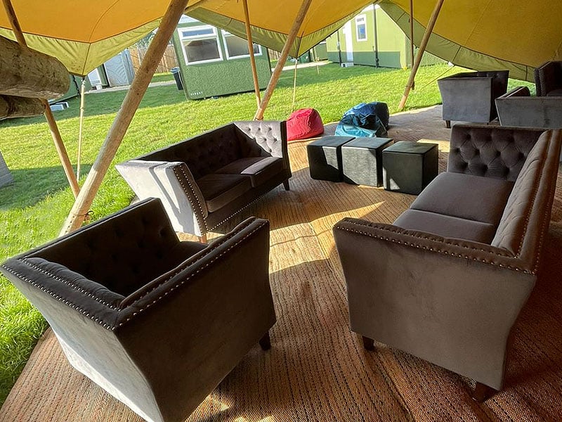 Outdoor and indoor furniture hire for NAEC Stoneleigh in Warwickshire