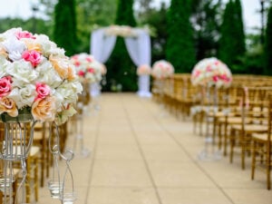 Chair hire for weddings and corporate events in botanical gardens