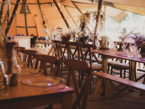 Rustic romance - Chair hire for barn weddings