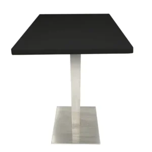 Piazza Poseur Table Black 700mm Square Top